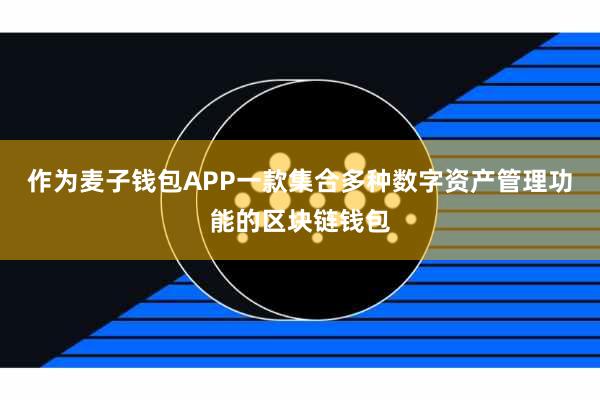 作为麦子钱包APP一款集合多种数字资产管理功能的区块链钱包