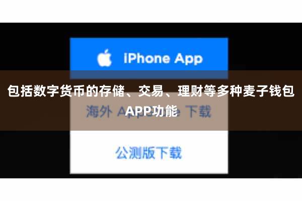 包括数字货币的存储、交易、理财等多种麦子钱包APP功能