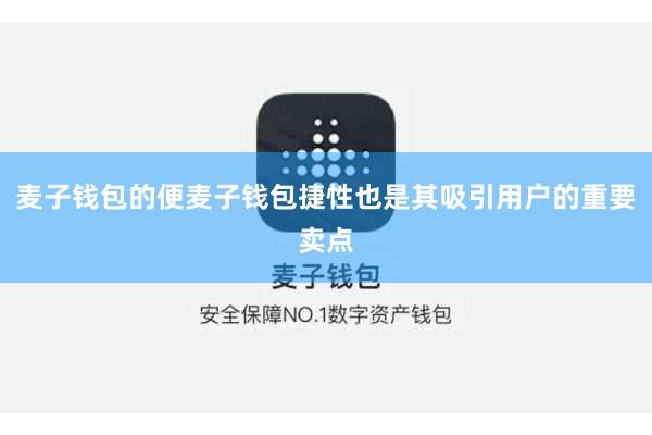 麦子钱包的便麦子钱包捷性也是其吸引用户的重要卖点