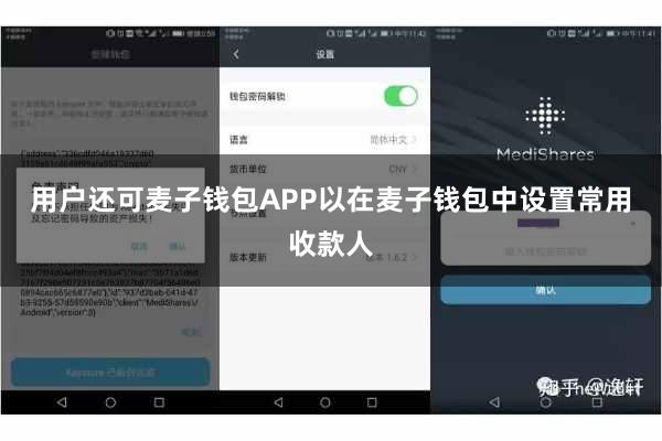 用户还可麦子钱包APP以在麦子钱包中设置常用收款人