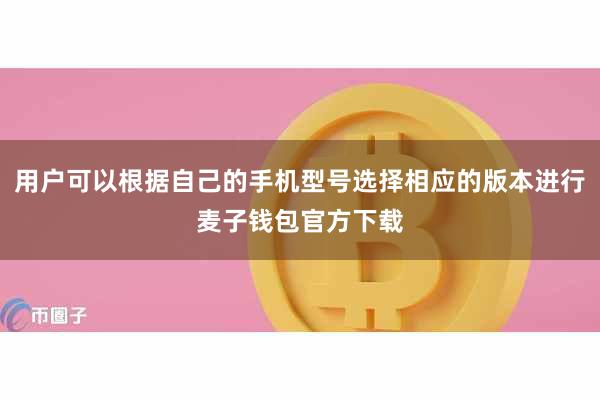 用户可以根据自己的手机型号选择相应的版本进行麦子钱包官方下载