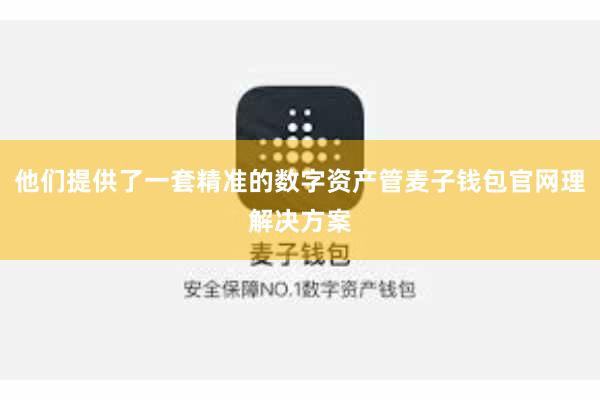他们提供了一套精准的数字资产管麦子钱包官网理解决方案